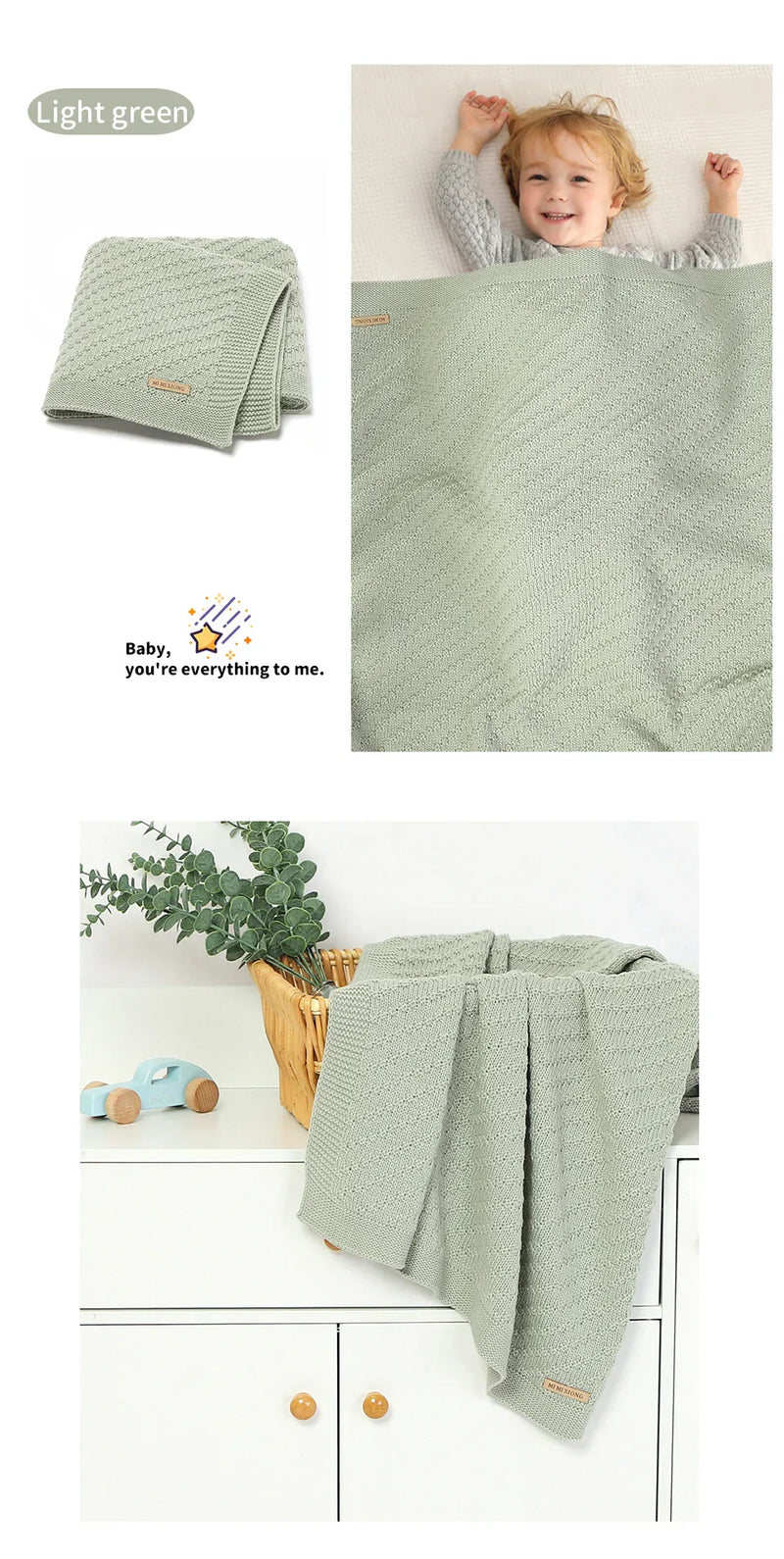 90×70cm newborn baby blanket