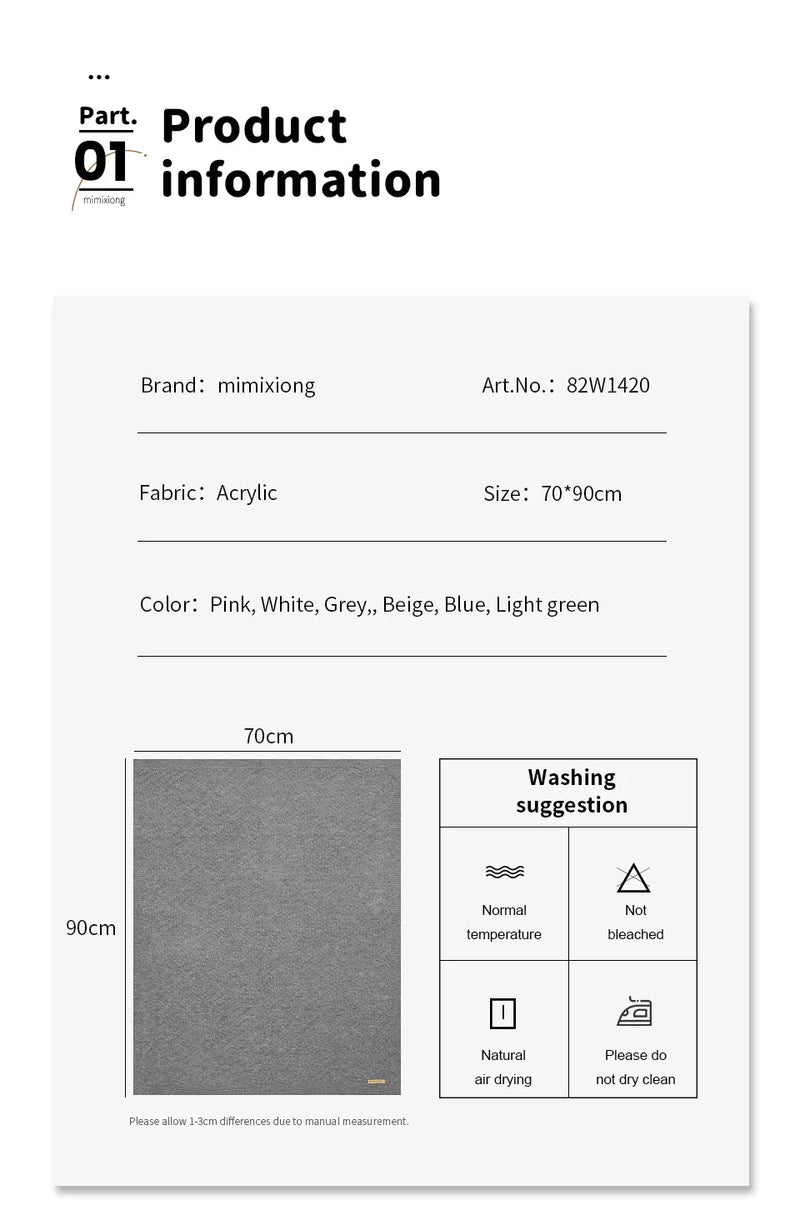 90×70cm newborn baby blanket