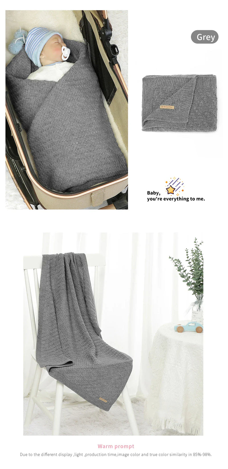 90×70cm newborn baby blanket