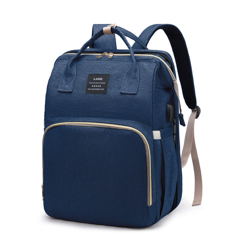 Portable Mommy Bag with Folding Crib – Lightweight & Stylish