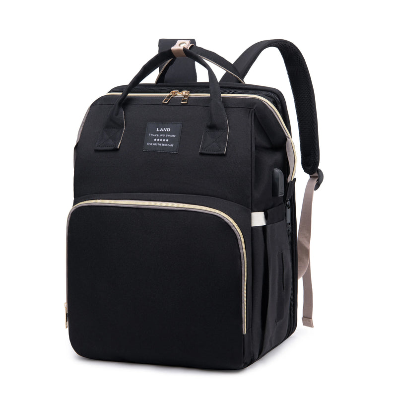 Portable Mommy Bag with Folding Crib – Lightweight & Stylish