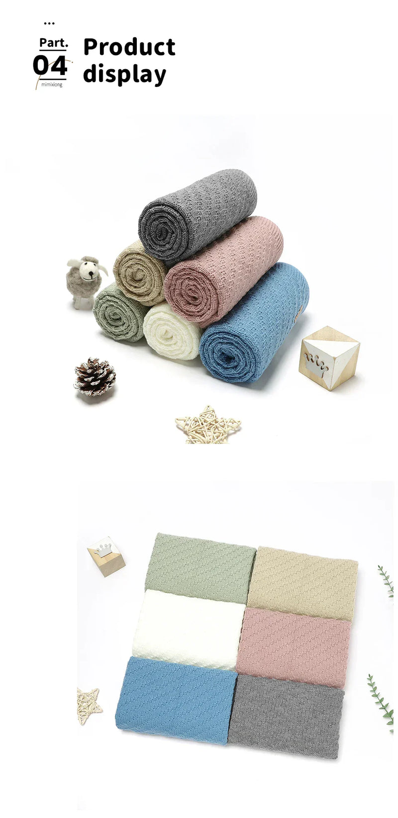 90×70cm newborn baby blanket