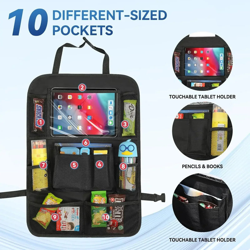 Car Seat Back Storage Bag – Large Capacity, Portable Organizer