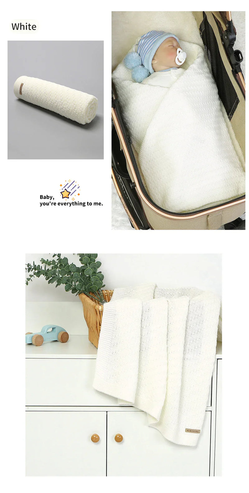 90×70cm newborn baby blanket