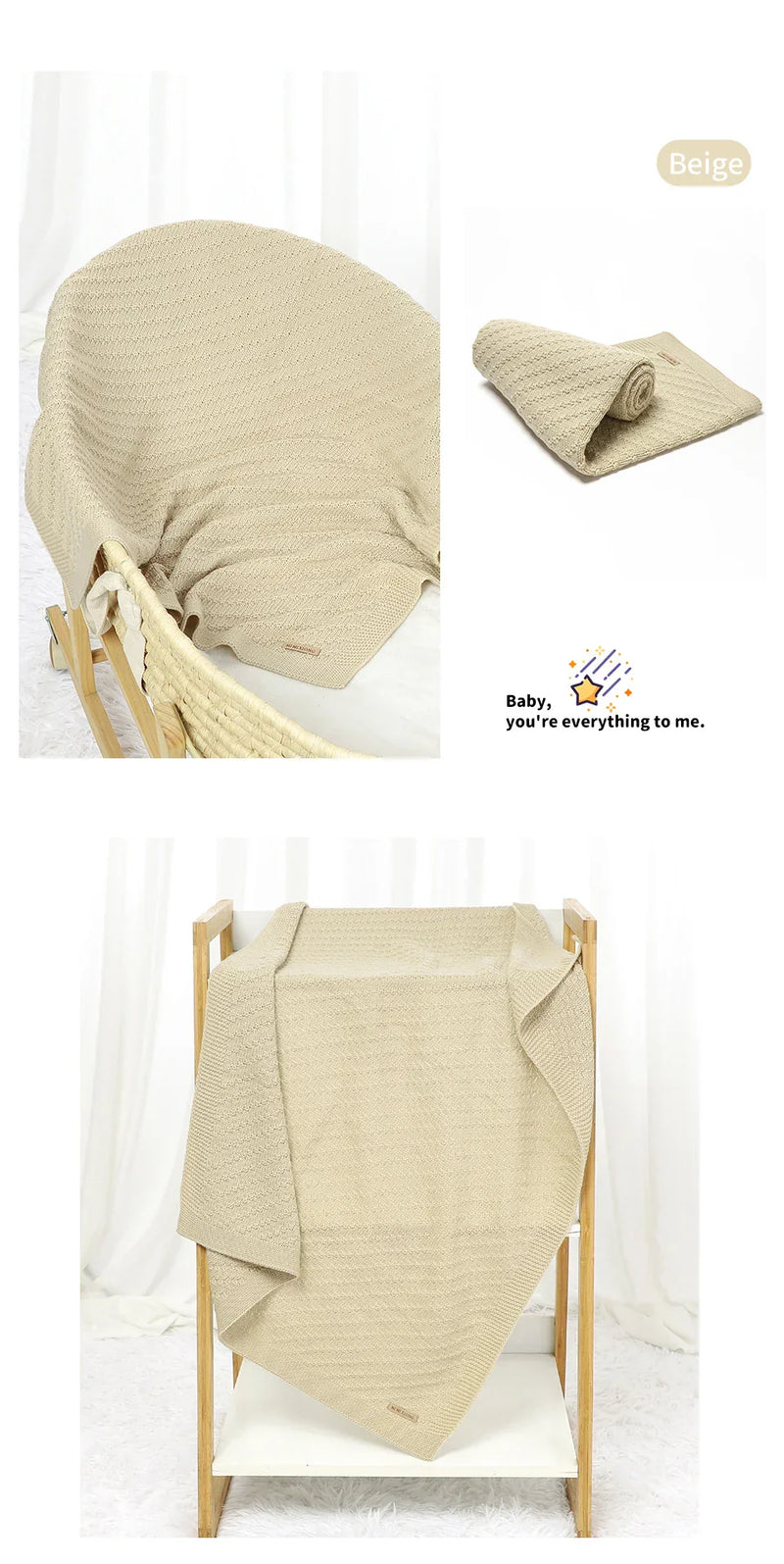 90×70cm newborn baby blanket